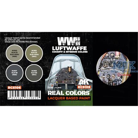 REAL COLORS: WWII Luftwaffe Cockpit & Interior SET