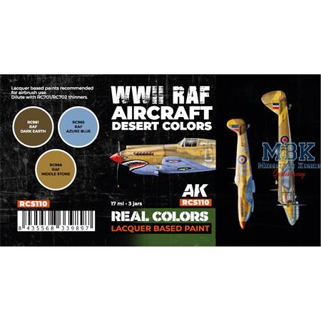 REAL COLORS: WWII RAF Aircraft Desert Colors SET