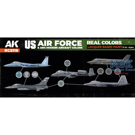 REAL COLORS: US Air Force&ANG Modern Aircraft SET