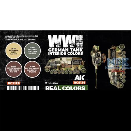 REAL COLORS: WWII German Tank Interior Colors SET