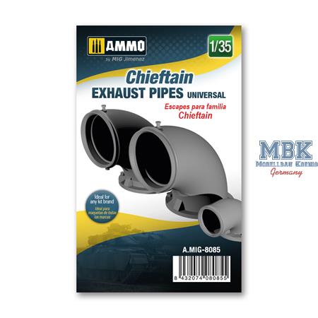 Chieftain exhaust pipes universal 1:35