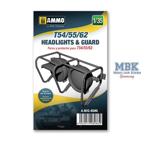 T54/55/62 headlights & guard 1:35