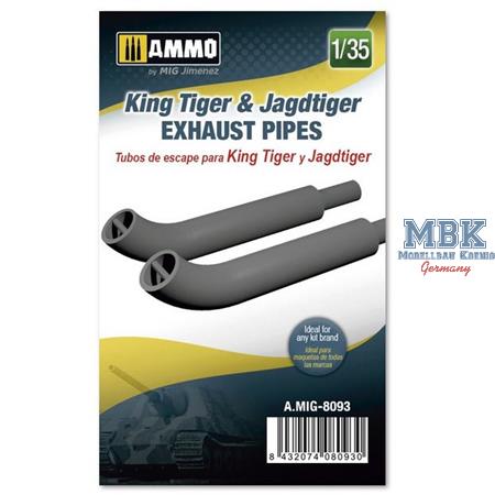 King Tiger & Jadtiger Exhaust Pipes 1:35