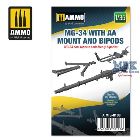 MG-34 with AA Mount and Bipods 1:35