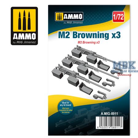 M2 Browning Machine Gun x3   1/72