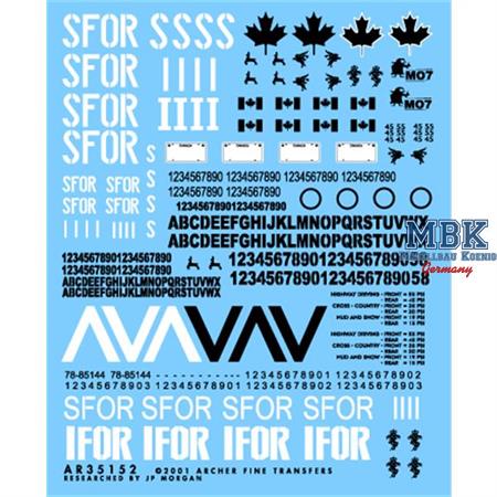 Kanadische IFOR und SFOR Markierungen
