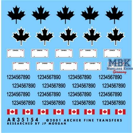 Kanadische Nummernschilder