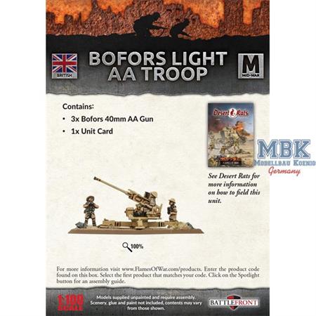 Flames Of War: Bofors Light AA Troop