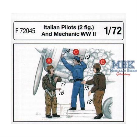 Italienische Piloten und Mechaniker