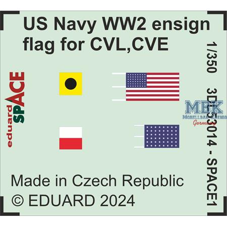 US Navy WW2 ensign for CVL, CVE, CL & DD SPACE