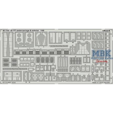Boeing B-17F Flying Fortress undercar. & exter.