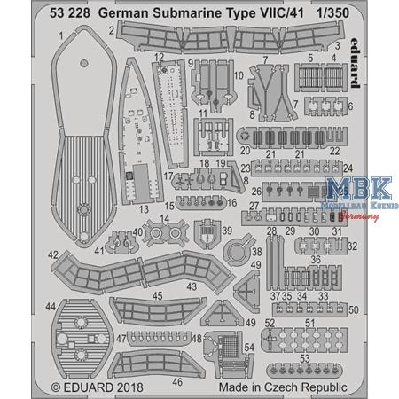 German Submarine Type VIIC/41 1/350