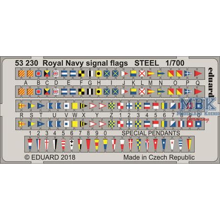 Royal Navy signal flags STEEL 1/700