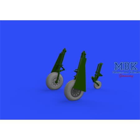 P-51D wheels cross tread 1/48