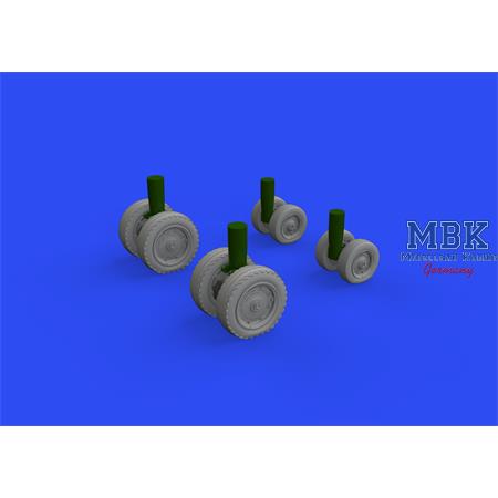 CH-47A Chinook weighted wheels 1/48