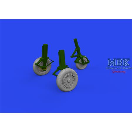 Saab J-35 Draken wheels Type 1 1/48