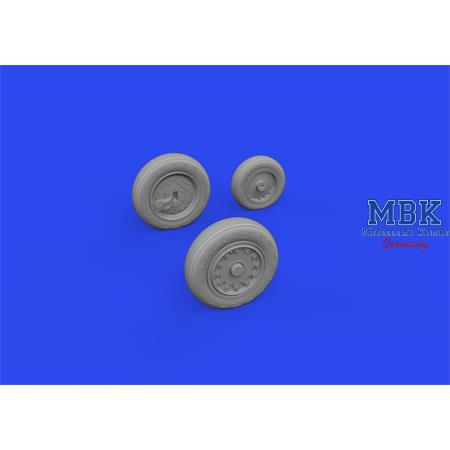 Saab J-35 Draken wheels Type 1 1/48