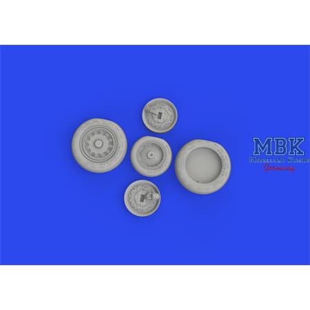 Saab J-35 Draken wheels Type 1 1/48