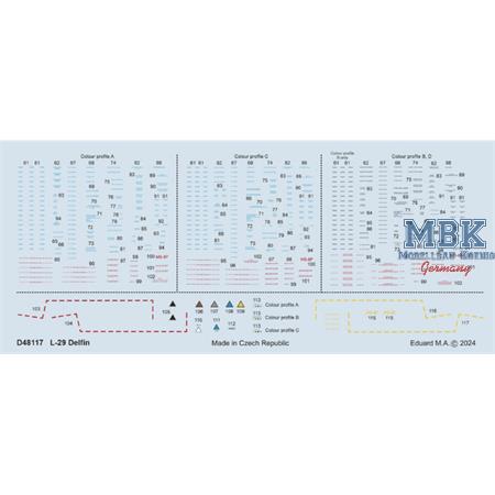 Aero L-29 Delfin stencils 1/48