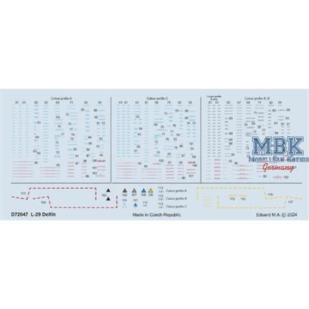 Aero L-29 Delfin stencils 1/72
