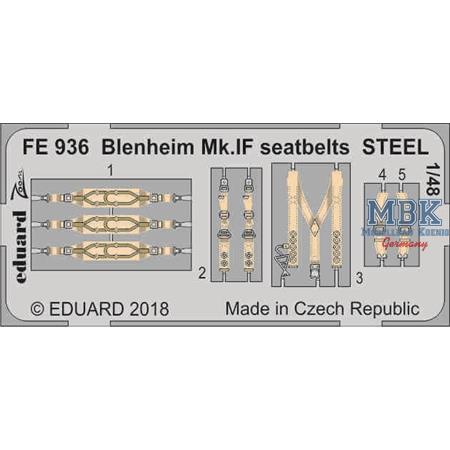Blenheim Mk.IF seatbelts STEEL 1/48