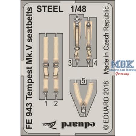 Hawker Tempest Mk.V seatbelts STEEL 1/48