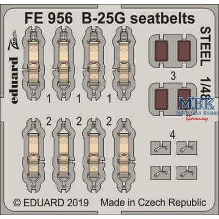B-25G seatbelts STEEL  1/48