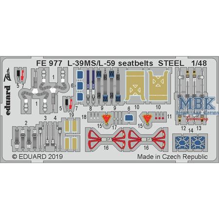 L-39MS/L-59 seatbelts STEEL 1/48