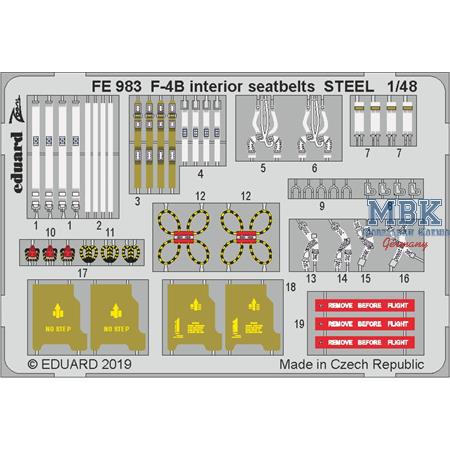 F-4B interior seatbelts STEEL 1/48