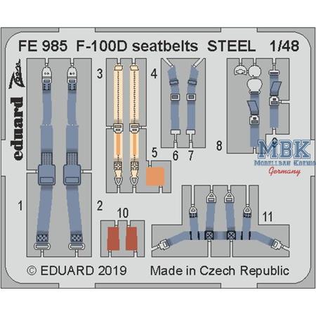 F-100D Super Sabre  seatbelts STEEL 1/48