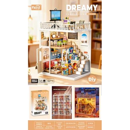DIY "Dreamy Bay-Scene" – Book Cafe two-story