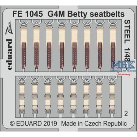 Mitsubishi G4M1 Betty seatbelts STEEL 1/48