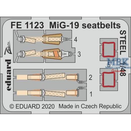 MIG-19 SEATBELTS STEEL 1/48