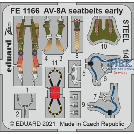 AV-8A Harrier early seatbelts STEEL 1/48