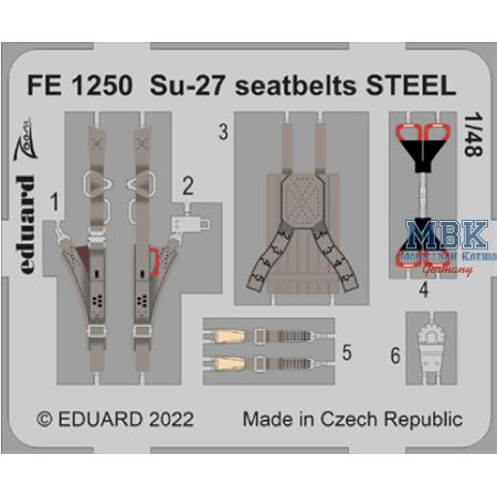 Sukhoi Su-27 seatbelts STEEL 1/48