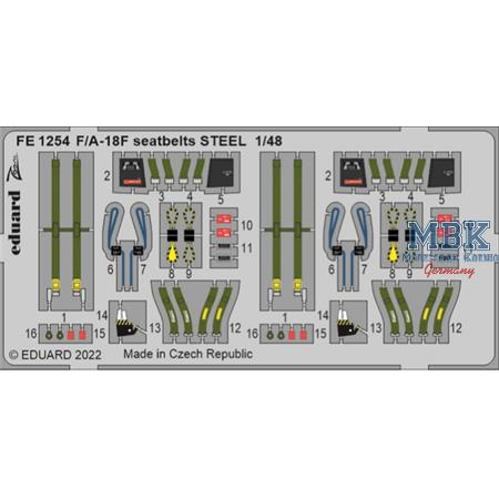 Boeing F/A-18F Hornet seatbelts STEEL 1/48