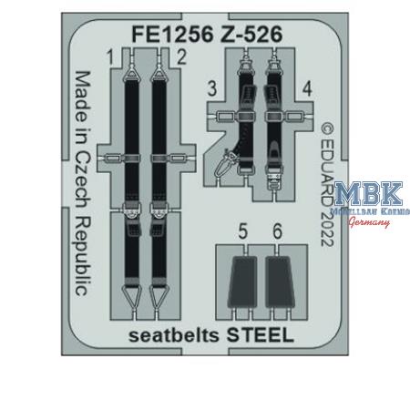 Zlín Z-526 seatbelts STEEL 1/48