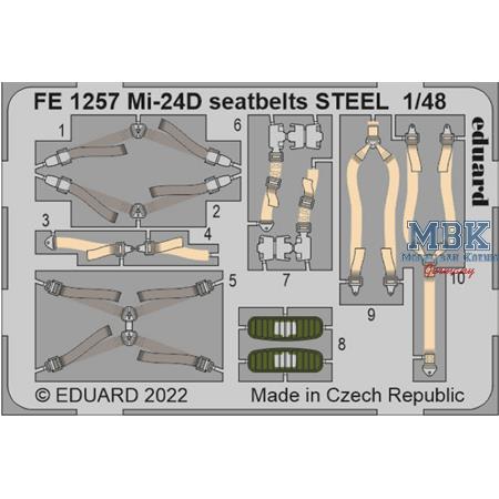 MiL Mi-24D Hind seatbelts STEEL 1/48