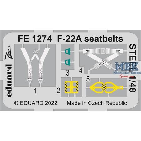 Lockheed-Martin F-22A seatbelts STEEL 1/48