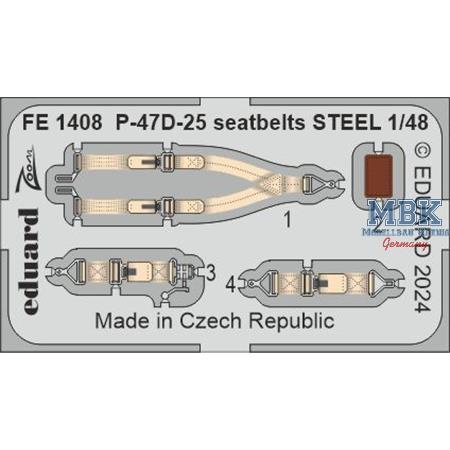 Republic P-47D-25RE Thunderbolt seatbelts STEEL