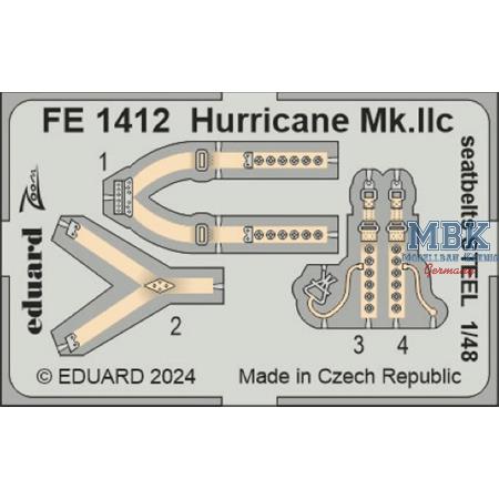 Hawker Hurricane Mk.IIc seatbelts STEEL 1/48