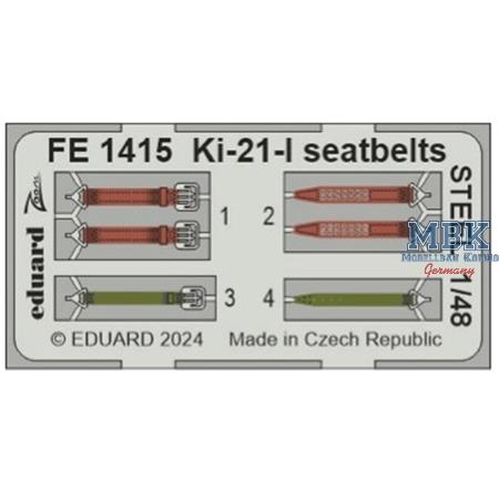 Mitsubishi Ki-21-I seatbelts STEEL 1/48