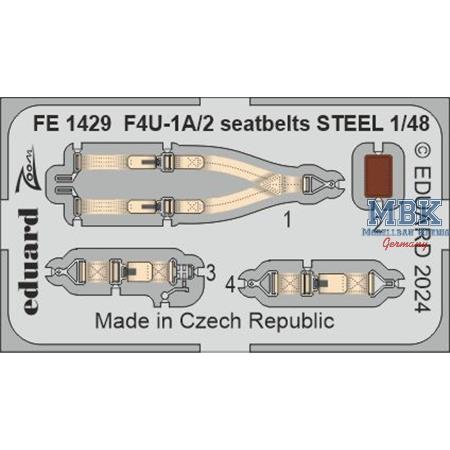 Vought F4U-1A / F4U-2 Corsair seatbelts STEEL 1/48