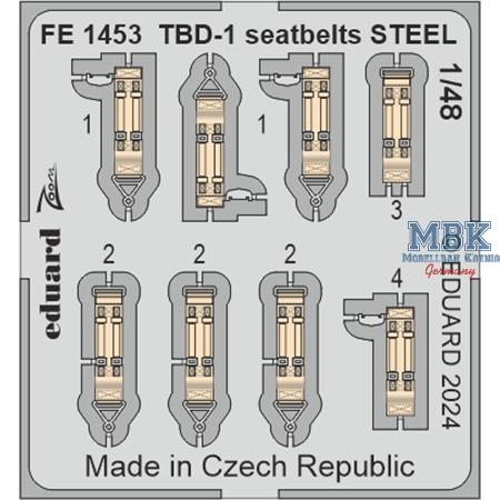 Douglas TBD-1 "Devastator" seatbelts STEEL 1/48