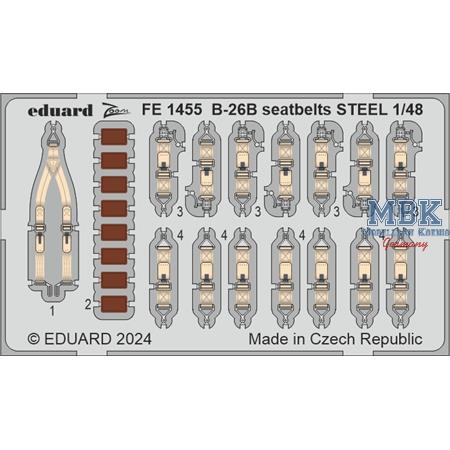 Martin B-26B Marauder seatbelts STEEL 1/48