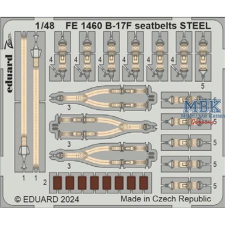 Boeing B-17F Flying Fortress seatbelts STEEL 1/48