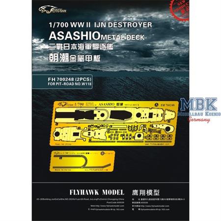 WW II  IJN Destroyer Asashio Metal Deck