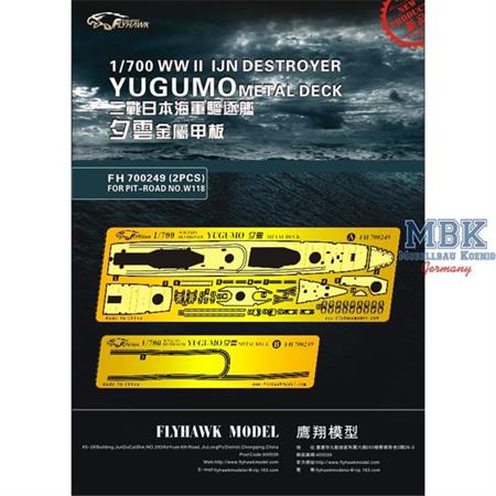 WW II  IJN Destroyer Yugumo Metal Deck