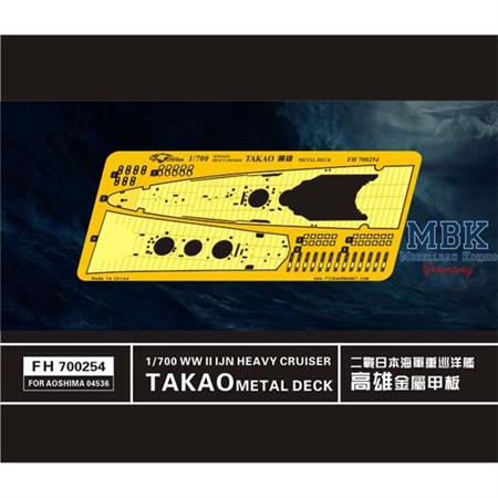 WW II  IJN Heavy Cruiser Takao Metal Deck