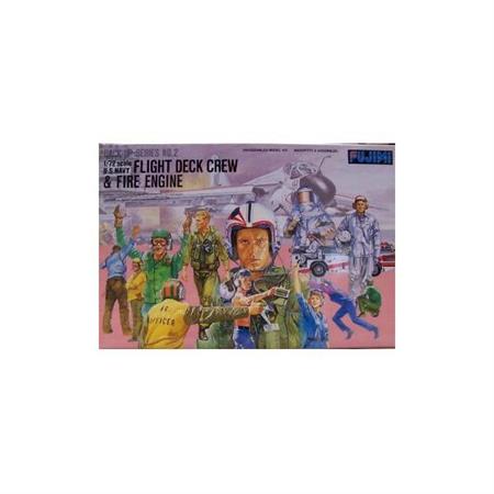 Flight Deck Crew & Firetractor US Navy 1:72